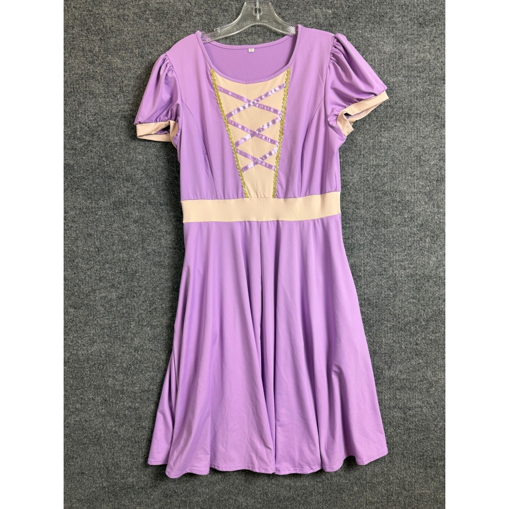 Disney Rapunzel Halloween Costume Dress Women Large Purple Princess Cosplay EUC